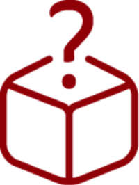 Icon Karton mit einem Fragezeichen