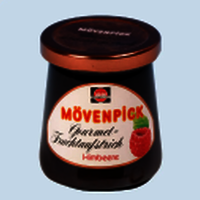 Mövenpick Gourmet Fruchtaufstrich in einem Glas