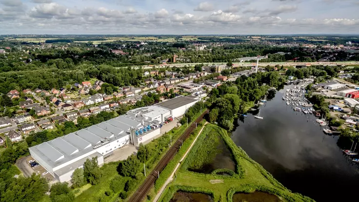 Luftbild vom Werk 2 der Schwartauer Werke